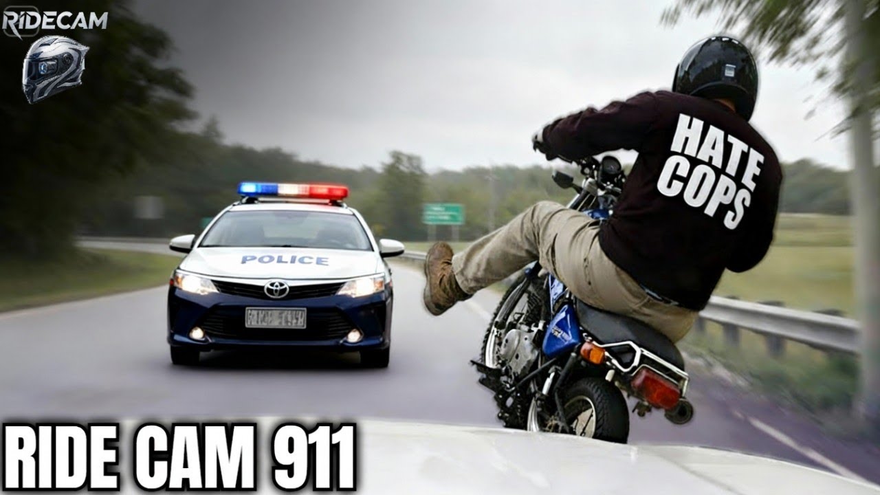 INSANE High-Speed Motorcycle Chase: CRAZY Near Misses and BUSTED! | RIDE CAM 911