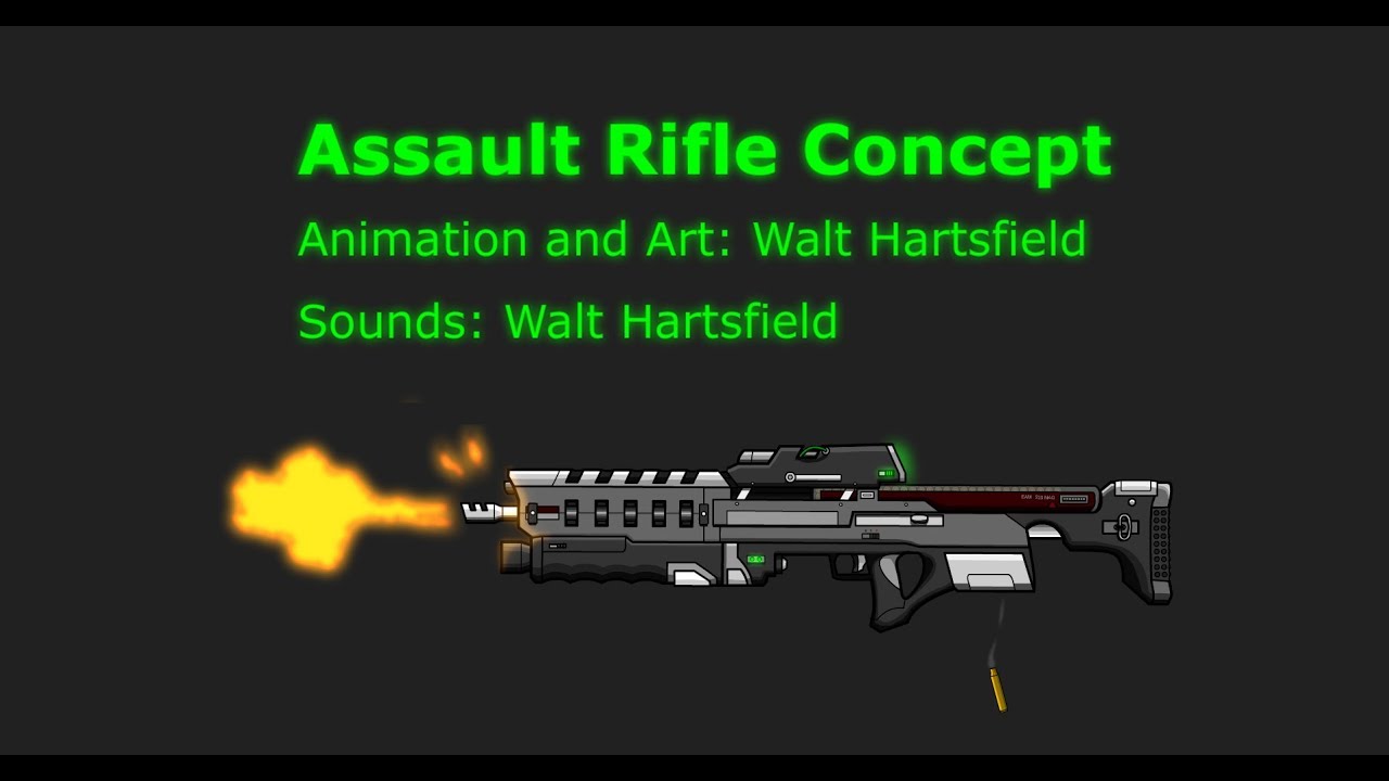 Assault Rifle Concept Animation V1 - YouTube
