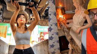 Celebrity Smart Workers You Can’t Stop Watching 😱 #adamrose #construction Net Worth
