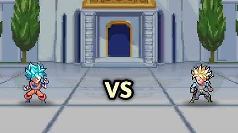 SSJ Blue Goku vs SSJ Future Trunks