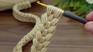 100'1!!👌 * Super Easy Tunisian Crochet bag handle chain Beginners online Tutorial * #crochet #knitt