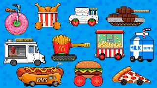 20 Crazy Food Vehicles in Pixel Art