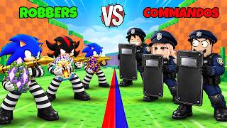 ROBBERS VS POLICE IN STEAL AN EGG ROBLOX !!