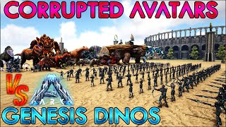 Ark Corrupted Avatars Bots Vs Genesis Dinos Ark Battle