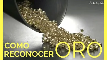 ¿Cómo puedo saber si un artículo es de oro?