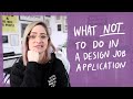 Top 5 mistakes to avoid in a design job application