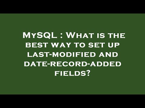 MySQL : What