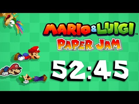 Mario u0026 Luigi: Paper Jam Any% in 52:45