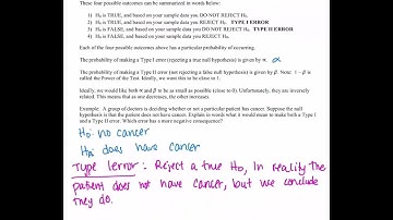 Basics of Hypothesis Testing Part 2
