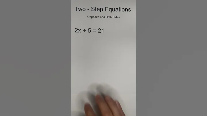 Solving Two-Step Equations