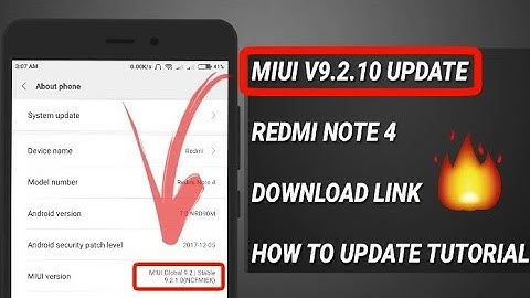 MIUI 9.2.1.0 for Redmi Note 4 (How to download & update manually - Tutorial)