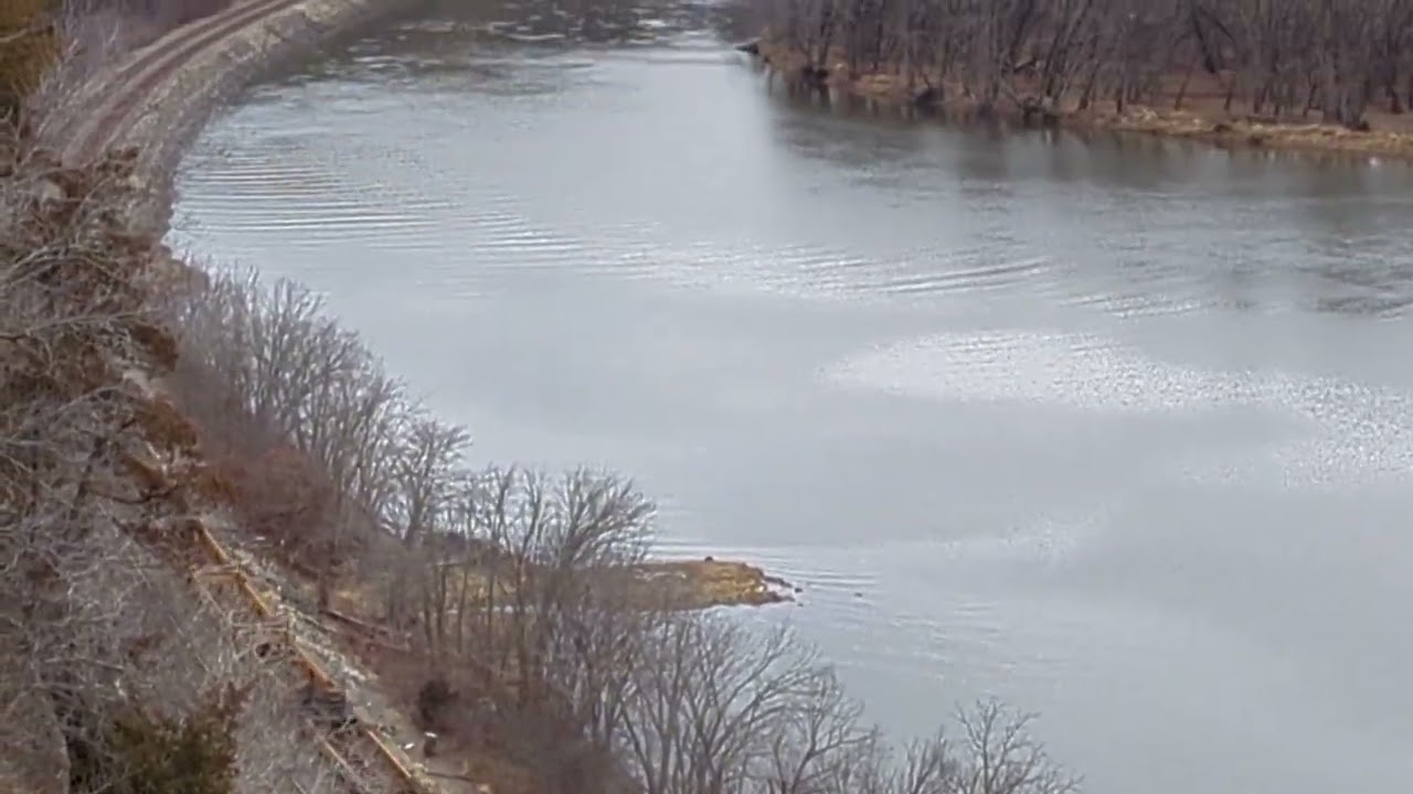 Train Crossing at Mississippi Palisades State Park in Galena Illinois