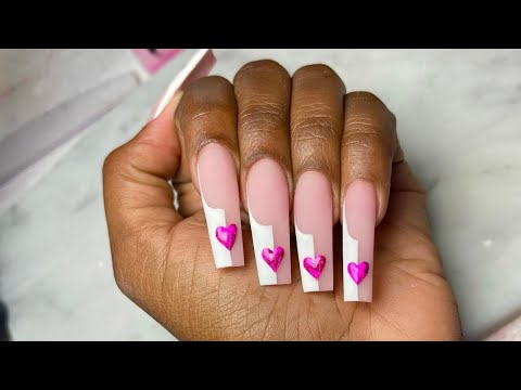 HOW TO: Acrylic Nails Tutorial For Beginners | Valentine’s Day Nail Design