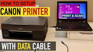 Canon Pixma G3260 Quick Setup With Printer Data Cable, Print & Scan.