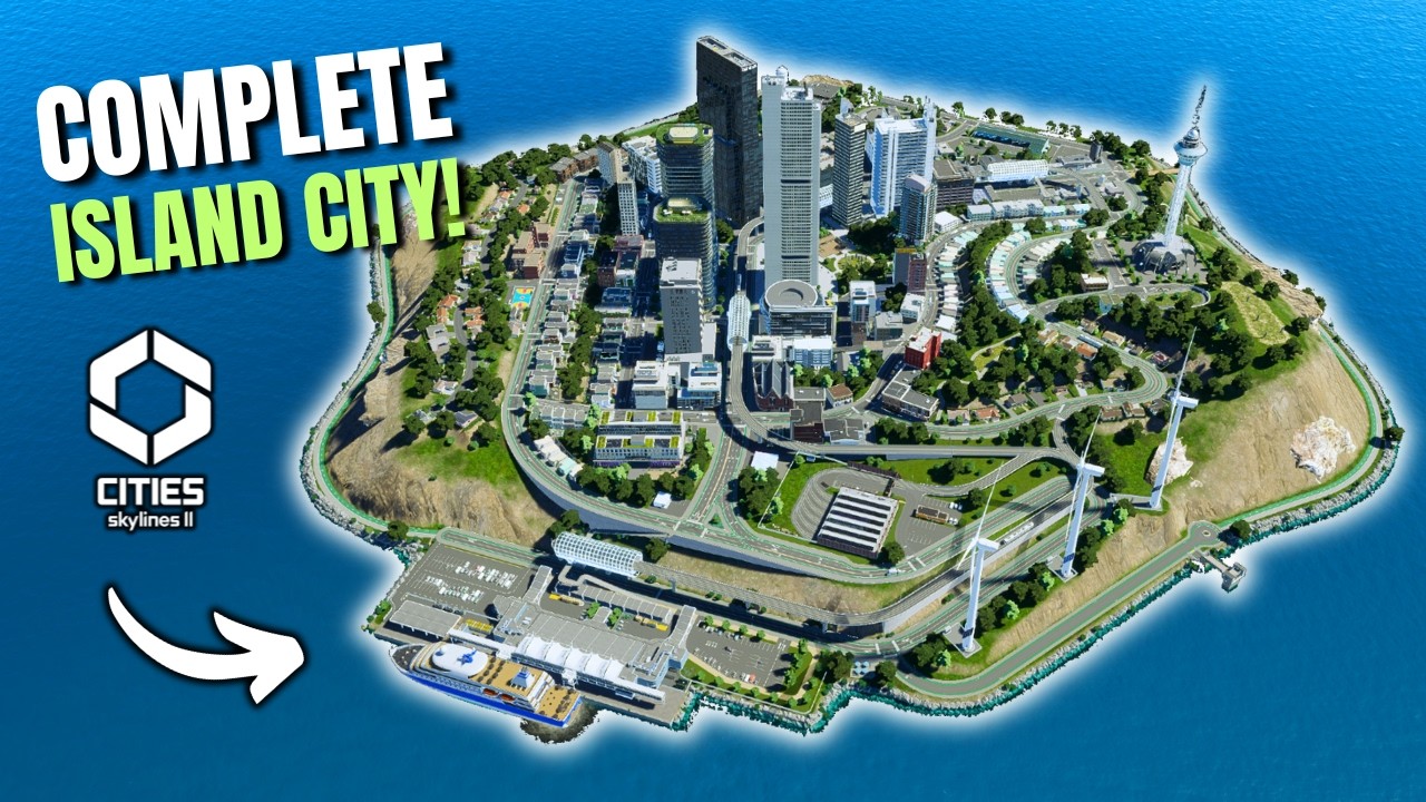I Built a Complete City on One Tile (Start to Finish) | Cities Skylines ...