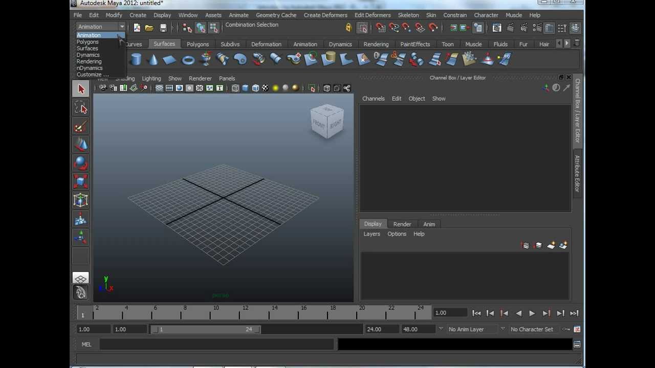 Autodesk Maya 2012 Beginners Tutorials-6.Introduction to Autodesk Maya 2012 part1.NCR India