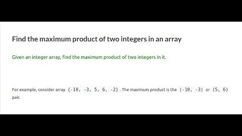 Q3:Find the maximum product of two integers in an array #coding #studyAlong #Amazon