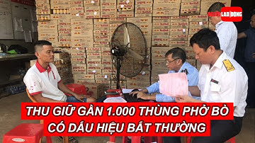 Thu giữ gần 1.000 thùng phở bò có dấu hiệu bất thường | Báo Người Lao Động