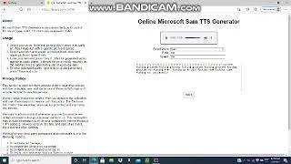 Microsoft Sam spazzing voice test.
