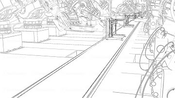 Robotic Arm Assembling 3d Printer On Conveyor Belt