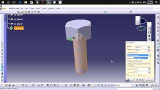 Catia V5 Standard Hex Screw (threaded)