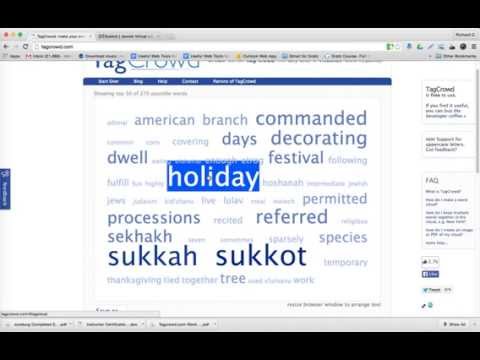 How to use Tagcrowd, a Word Cloud Web Tool, for Judaic Instruction