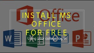 Get MS Office for free with college log in