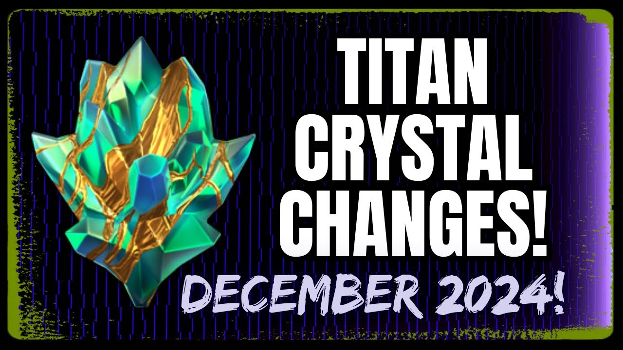 Updates To Titan Crystal Next Week! MUCH Better! - YouTube