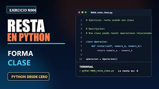 Restar usando una clase en Python | Ejercicio 6