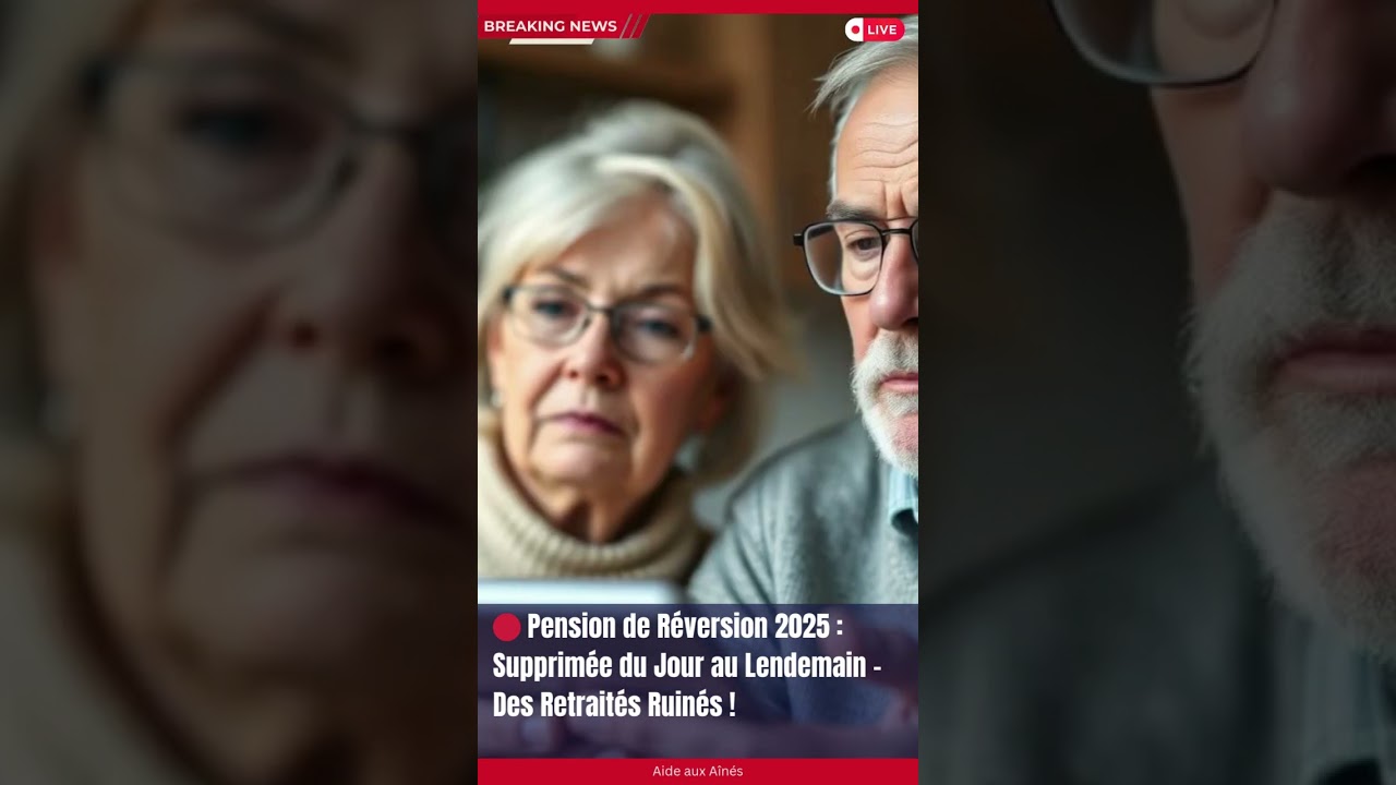 🔴 Pension de Réversion 2025 : Supprimée du Jour au Lendemain – Des Retraités Ruinés !
