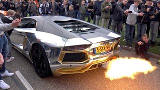 Lamborghini Aventador EPIC FLAMETHROWER Makes Crowd Go Crazy!!