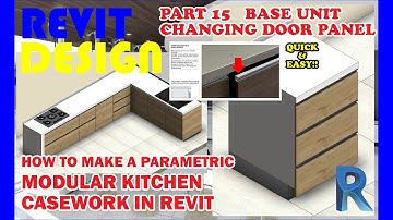 RD076. How to make Parametric Modular Kitchen Casework. Part 15 Base Unit Changing Door Panel.