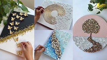 4 Unique Mixed Media Artworks Using Texture Paste, Crystals, Stones & Seashells| My Creative Journey