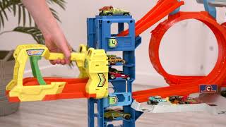 Amazon com  Hot Wheels City Ultimate Garage Playset with 2 Die Cast Cars, Toy Storage for 50+ 1 64 S