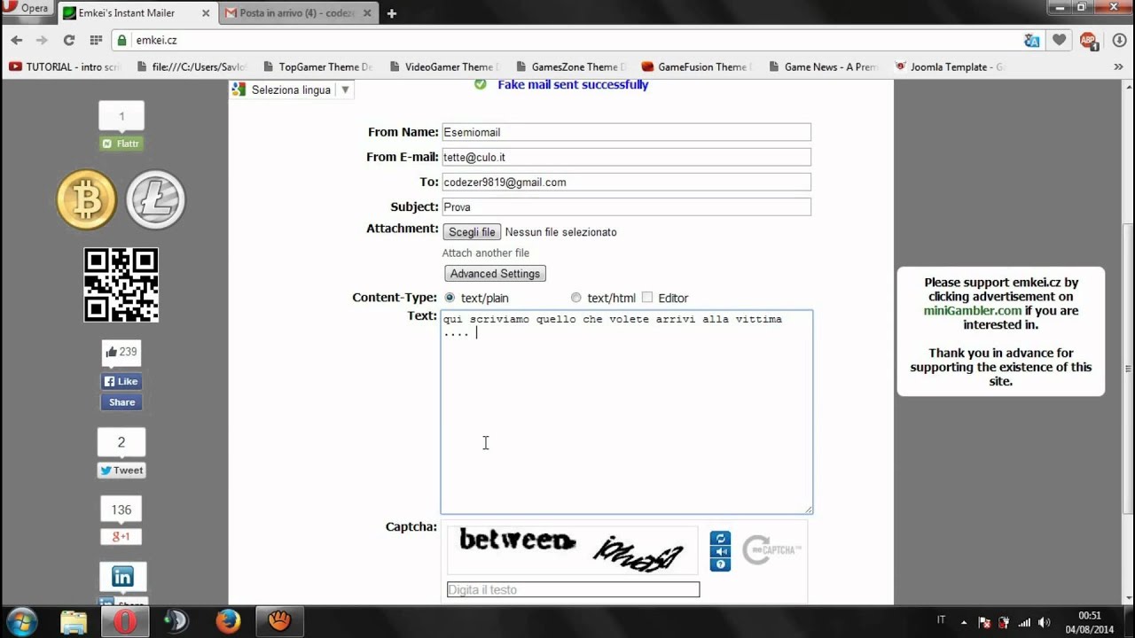 [TUTORIAL] Inviare email con falso mittente 