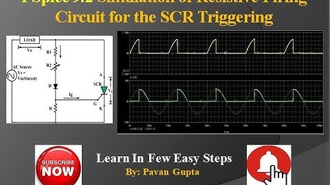 PSpice 9.2 Simulation of R Firing Circuit for SCR Triggering | Complete Detail | Easy to understand
