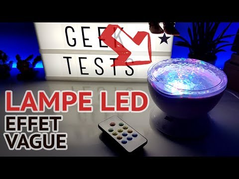 LAMPE OCEAN WAVE | Veilleuse LED Lobkin avec lecteur de musique et effet de vagues 🌊