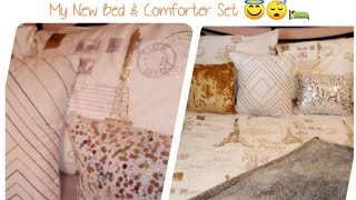 🛌😍VLOG: My New Bed/ Comforter Set   Make The Bed With Me|No Talking, Just Video