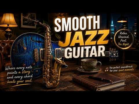 🎸 Smooth Jazz Guitar & Saxophone Music ☕ Cool Café Vibes for Study, Work & Relaxation