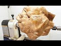 Woodturning - The Brain !! 【職人技】脳みその木を削る!
