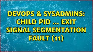 DevOps & SysAdmins: child pid ... exit signal Segmentation fault (11)