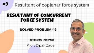 9. Resultant of Concurrent Force Systems | Solved Problem #6