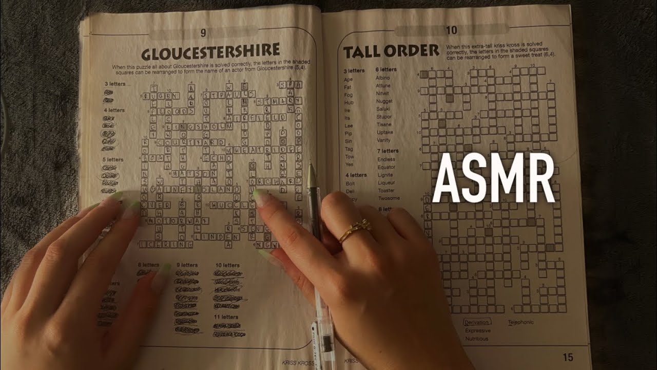 ASMR 😴 - Super Relaxing Kriss Kross Puzzle - Clicky Whispers