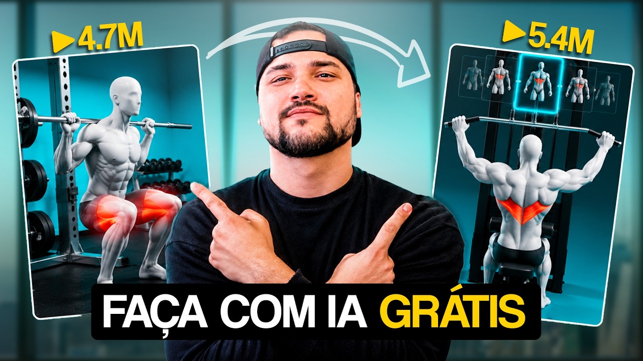 Crie Vídeo Viral de Treino de Academia 3D com IA Grátis (Passo a Passo)