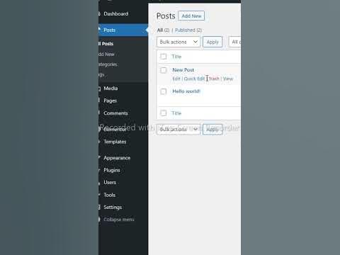 How to delete Post to WordPress 💼💻 | #wordpress #post #blogcontent ...
