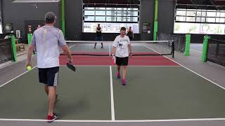 "Good thing you're not 6'4""... at Chicken N Pickle... Coach David & Dr. Spot vs Vickie & Chris Heck