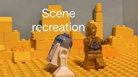 C3PO and R2D2 lost on Tatooine | Star Wars | Lego Stop Motion