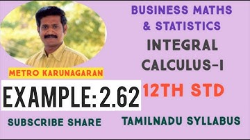 12th Std BM Example 2.62 Integrate (x⁴+1)/x² dx over 2 to 3