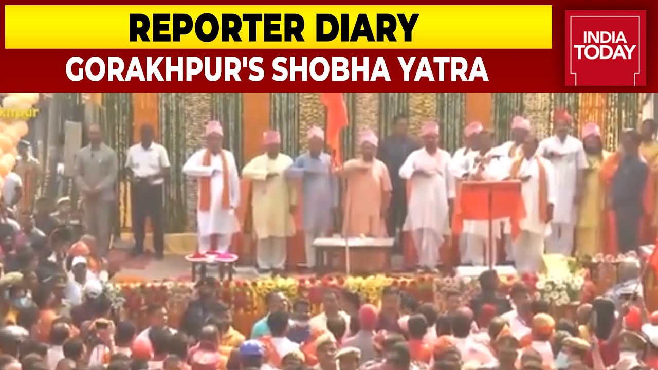 Thousands Gather As CM Yogi Leads Gorakhpur's Traditional 'Narsingh Holikotsav Shobha Yatra