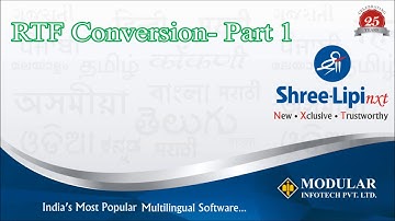RTF Conversion - SL7 to ShreeLipi-Ex (Devanagari) (Part 1)